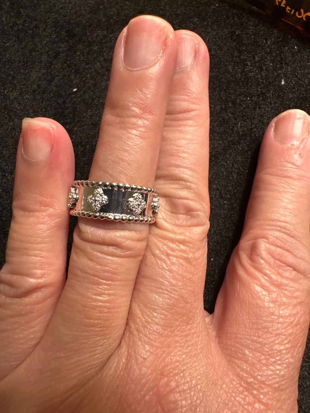 VCA Perlée inspired ring size 7 in genuine 925 silver made in Dubai 3