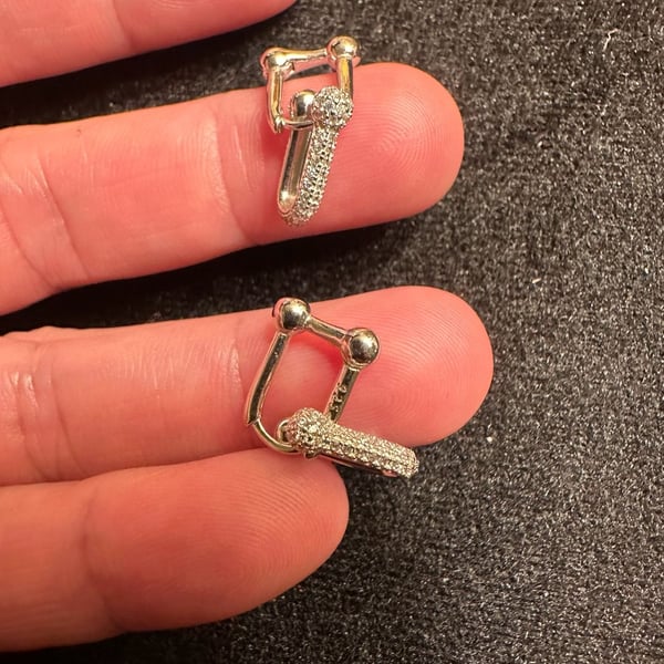 Tiffany hardware inspired earrings in 925 silver