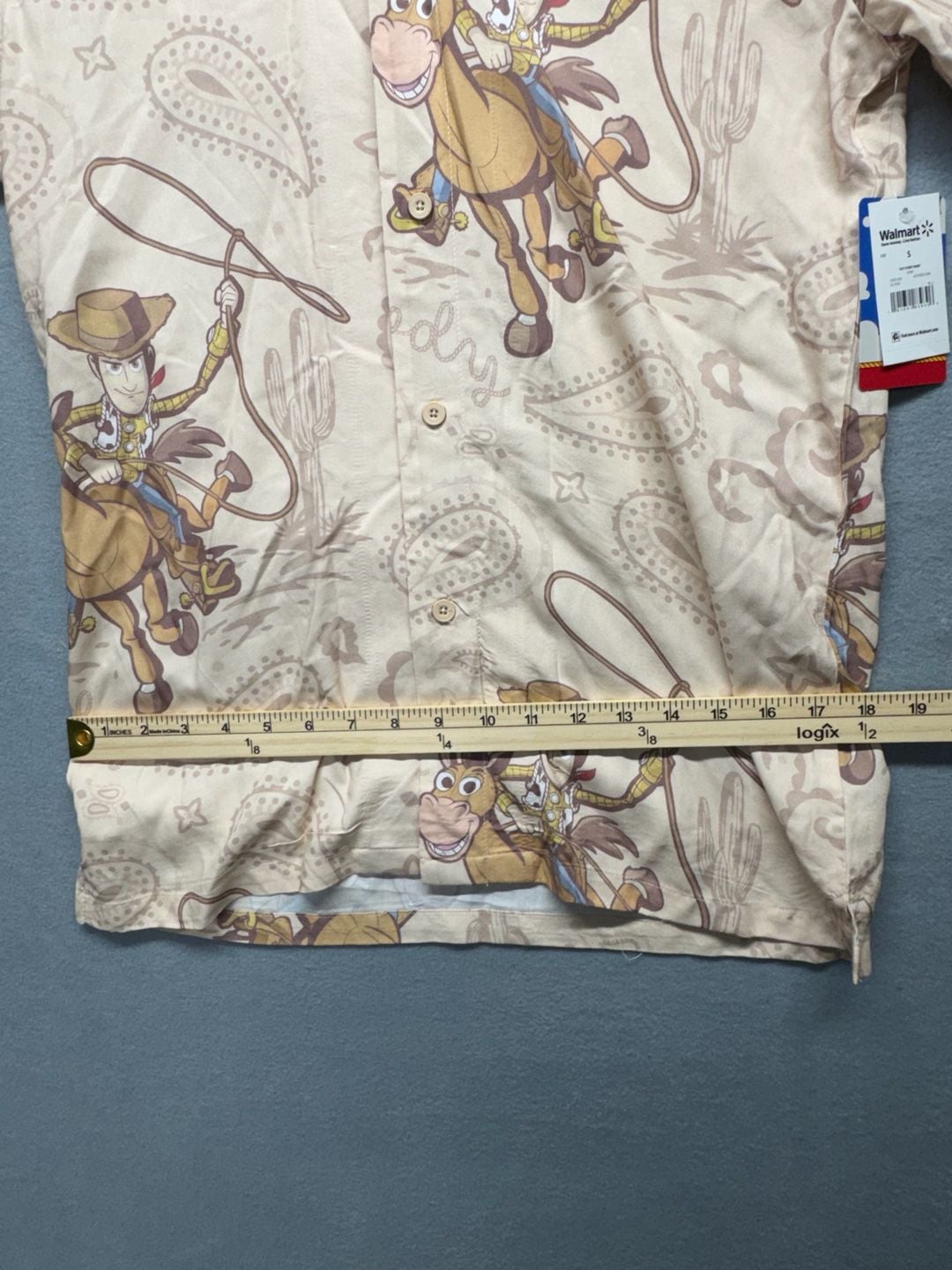 Disney Toy Story Woody & Bullseye Button-Up Shirt Size S 8