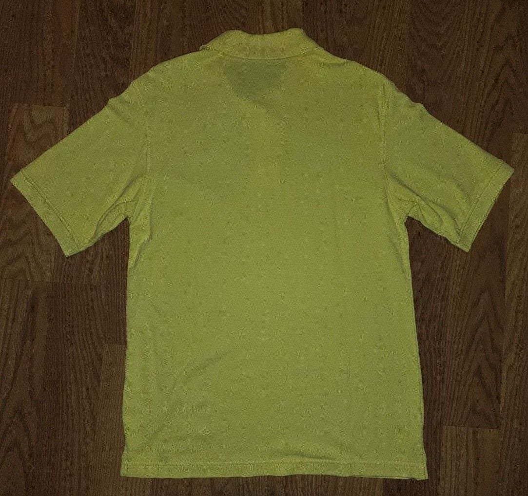Southpole Y2K Pique Polo Shirt Size M Yellow Embroidered Crest 3