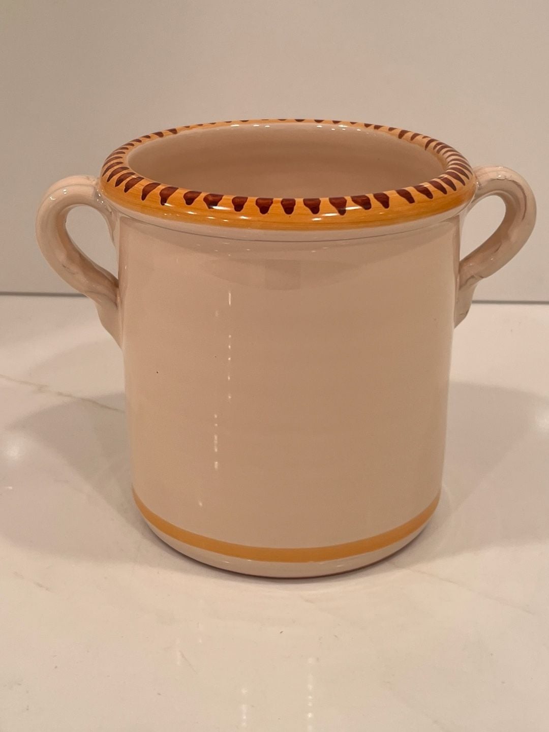 Sur La Table Utensil Crock Italian Hand Painted Lemon 3