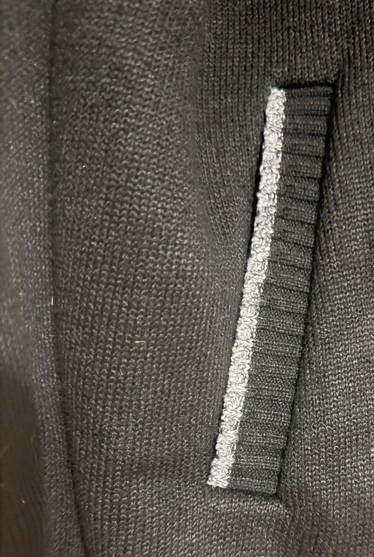 Men’s XL 38% Cashmere Wool Blend Black Full Zip Sweater Jacket 6