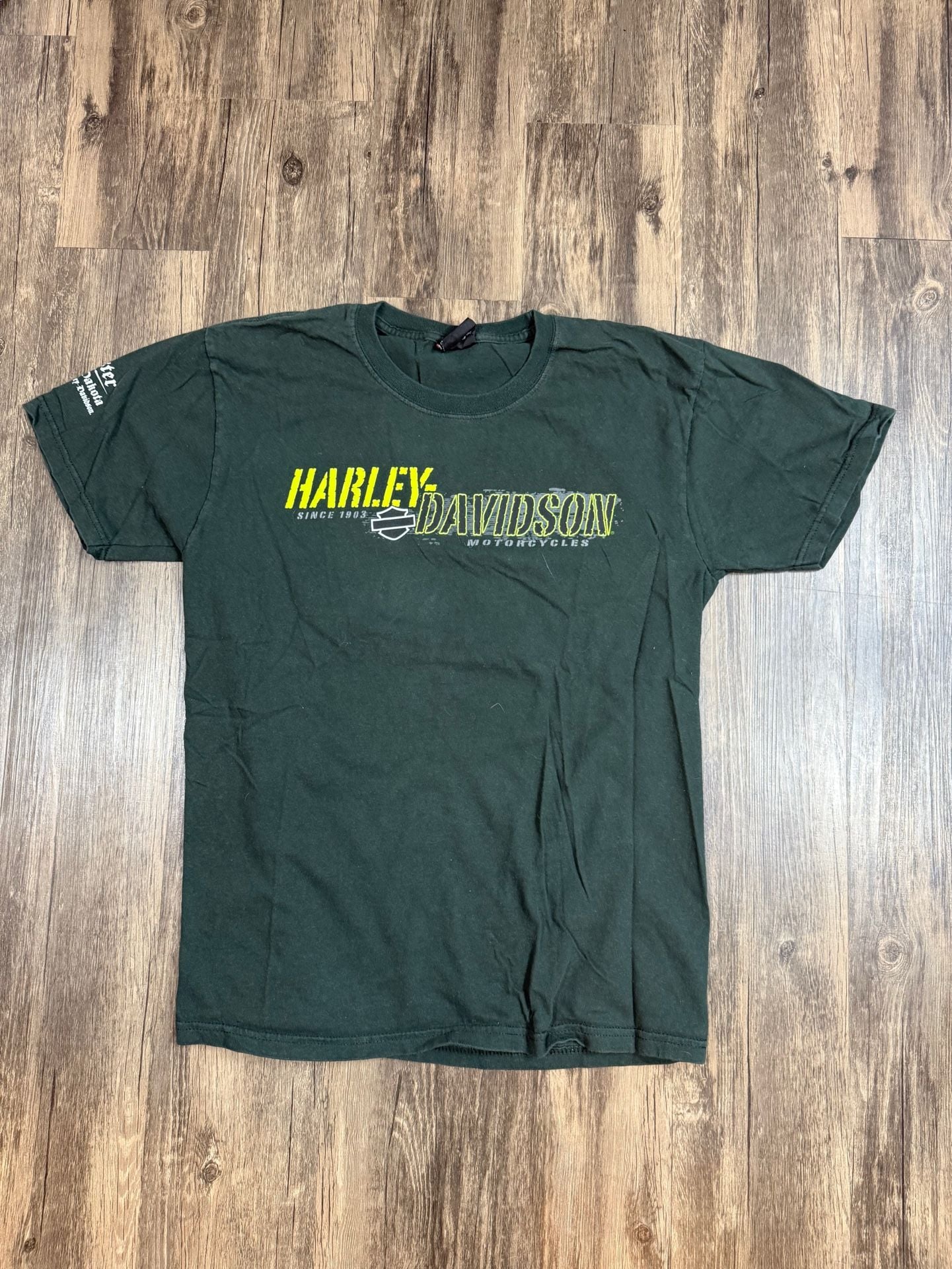 Harley Davidson Green Neon Graphic T-Shirt 2