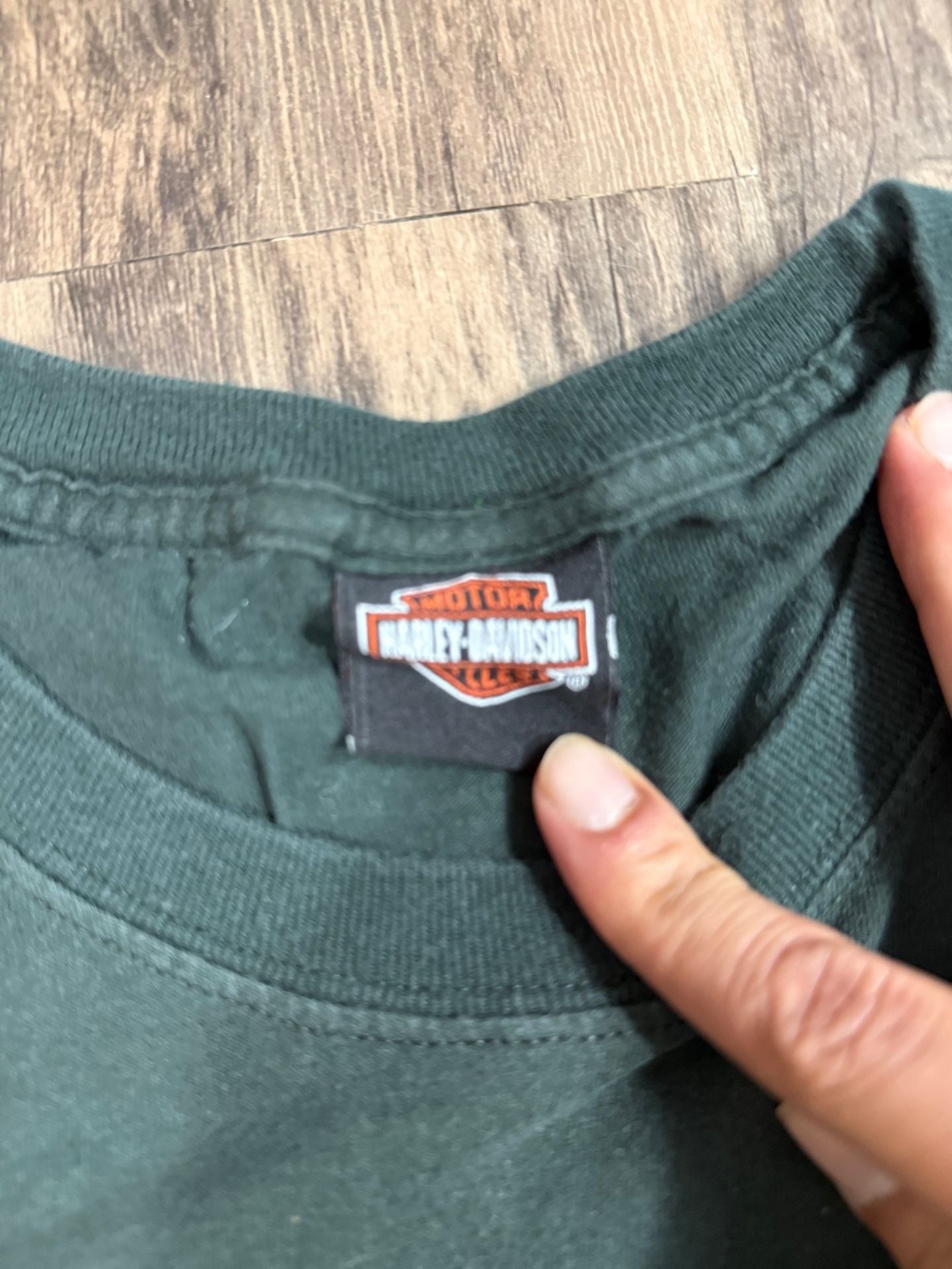 Harley Davidson Green Neon Graphic T-Shirt 3