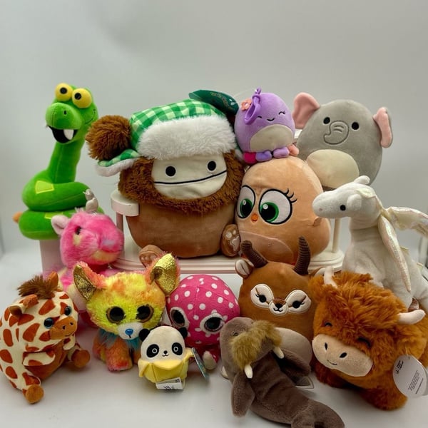 Squishmallows and other Assorted Plush Lot Toy Collection