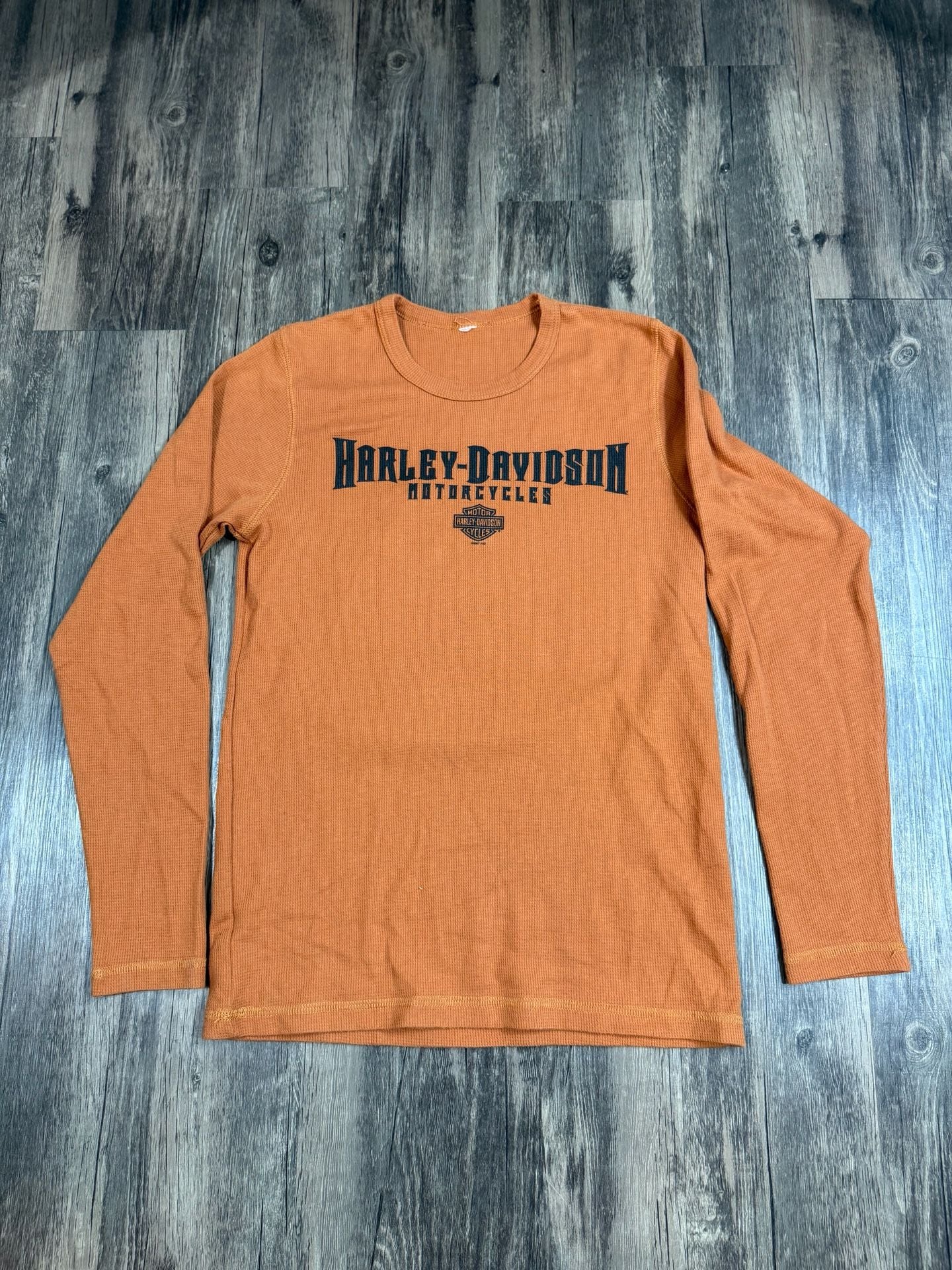 Harley-Davidson Orange Long Sleeve Thermal Shirt 2
