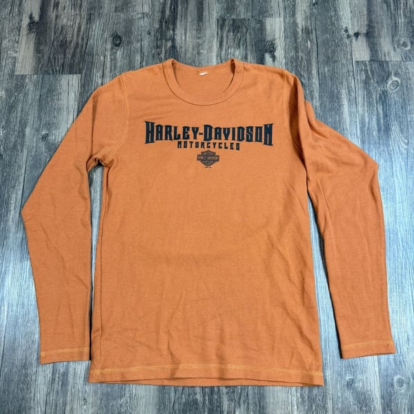 Harley-Davidson Orange Long Sleeve Thermal Shirt