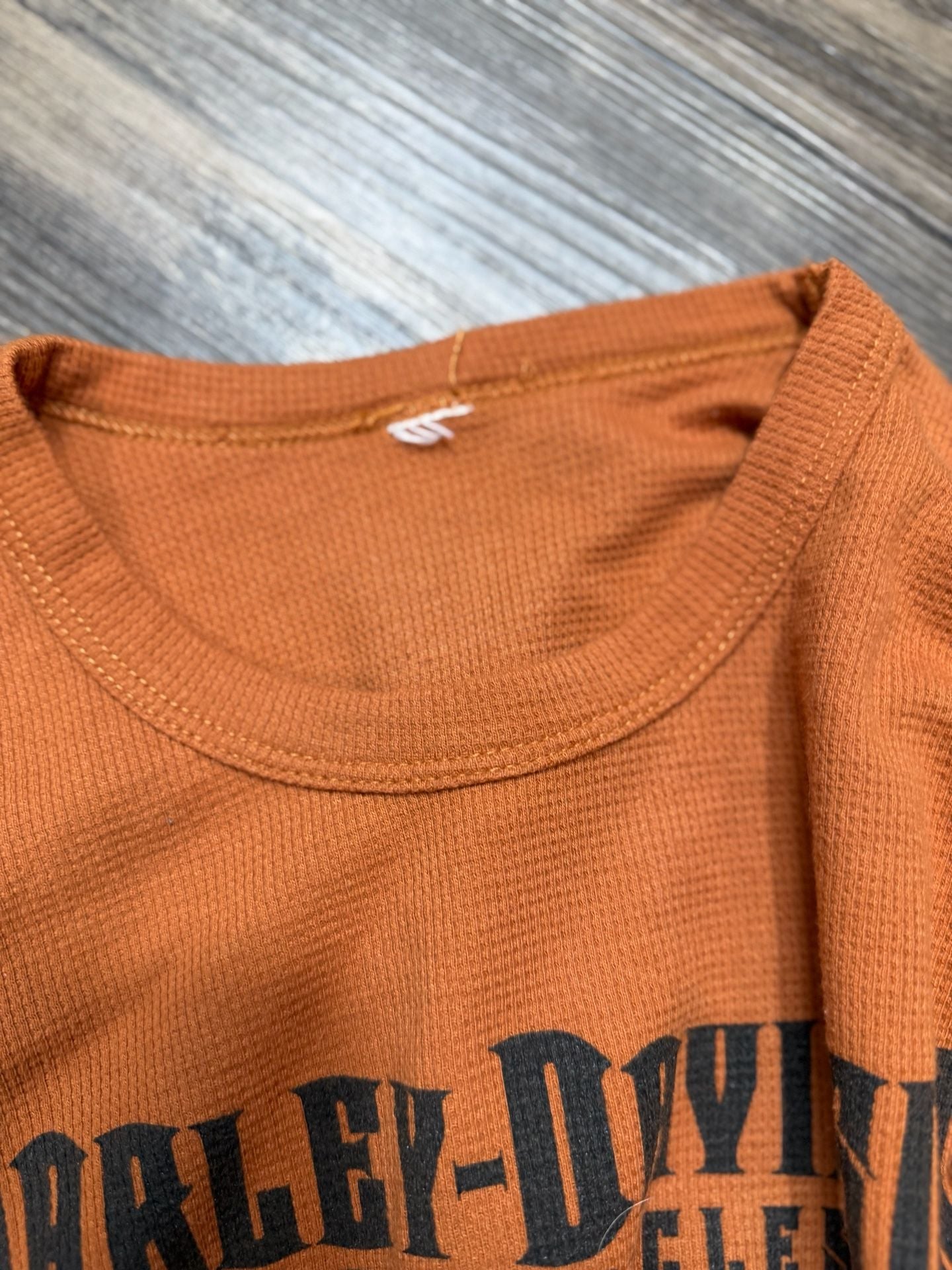 Harley-Davidson Orange Long Sleeve Thermal Shirt 3