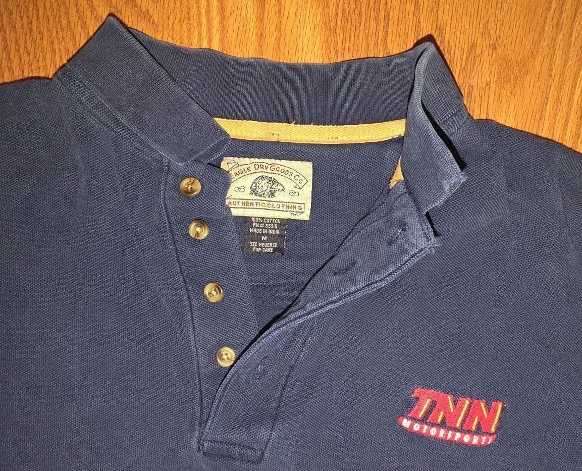 Eagle Dry Goods Co. TNN Motorsports Polo Shirt Size M Blue 3