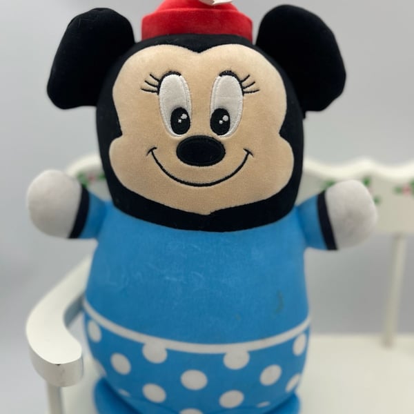 Squishmallows Disney Minnie Mouse HugMees Plush Blue Polka Dot Dress