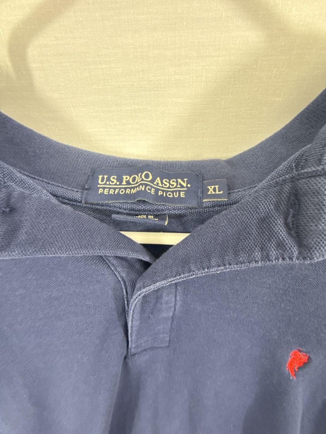 U.S. Polo Assn. Performance Pique Polo Size XL Navy Blue 3