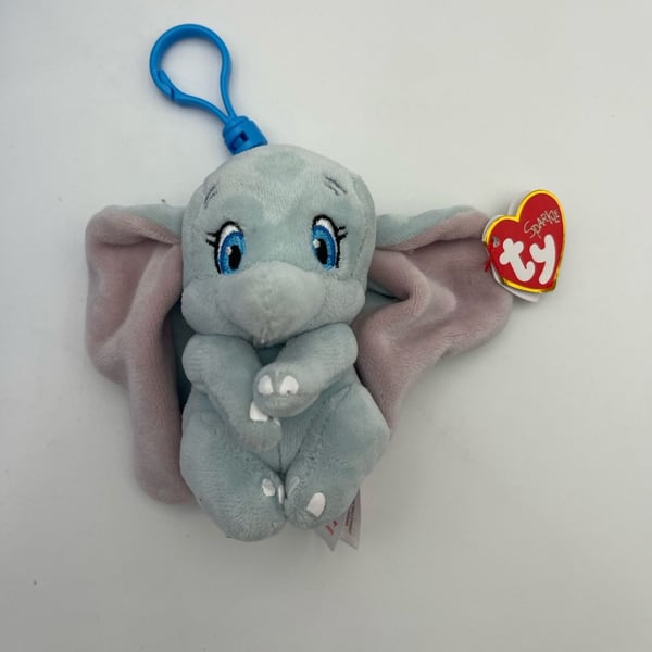 Ty Sparkle Disney Dumbo Elephant Plush Key Clip