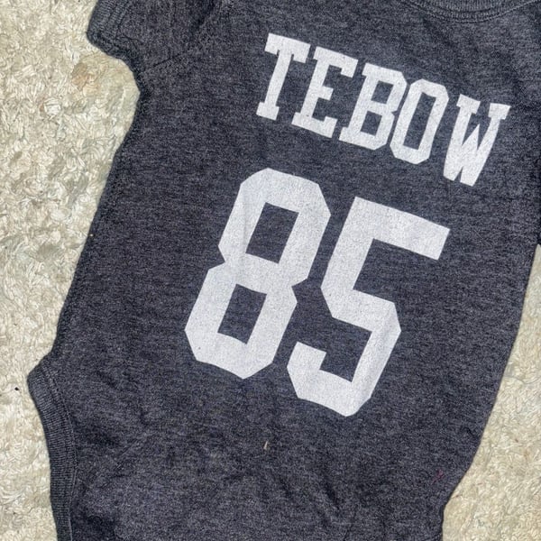 Jacksonville Jaguars Infant Bodysuit Gray 8 Tebow Jersey