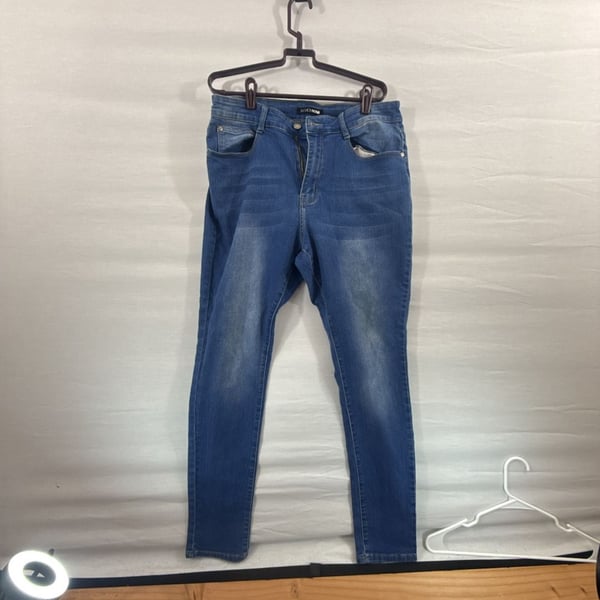 Fashion Nova Skinny Jeans Size 14 Blue Stretch Denim