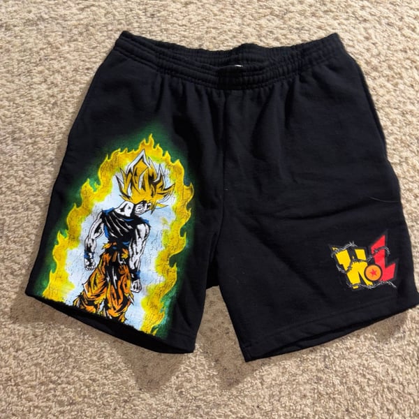 Warren Lotas Dragon Ball Z Goku Super Saiyan Power Up Mode Shorts