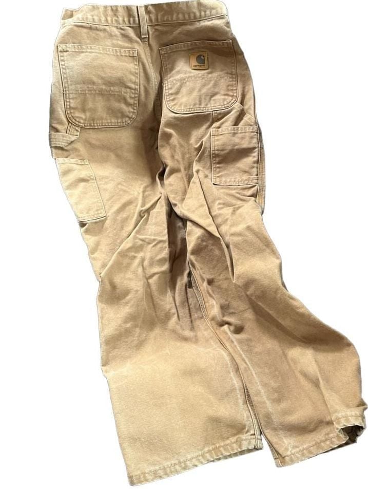 Vintage Carhartt B11 BRN Washed Duck Work Dungaree Carpenter Pants 31x32 5