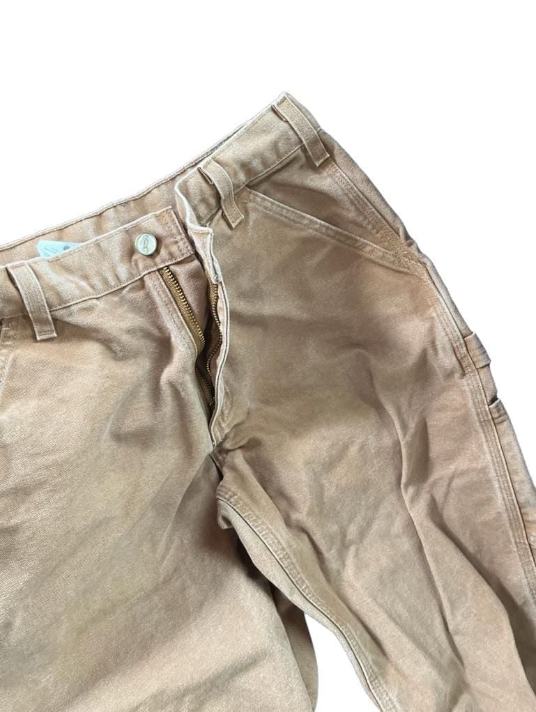 Vintage Carhartt B11 BRN Washed Duck Work Dungaree Carpenter Pants 31x32 13