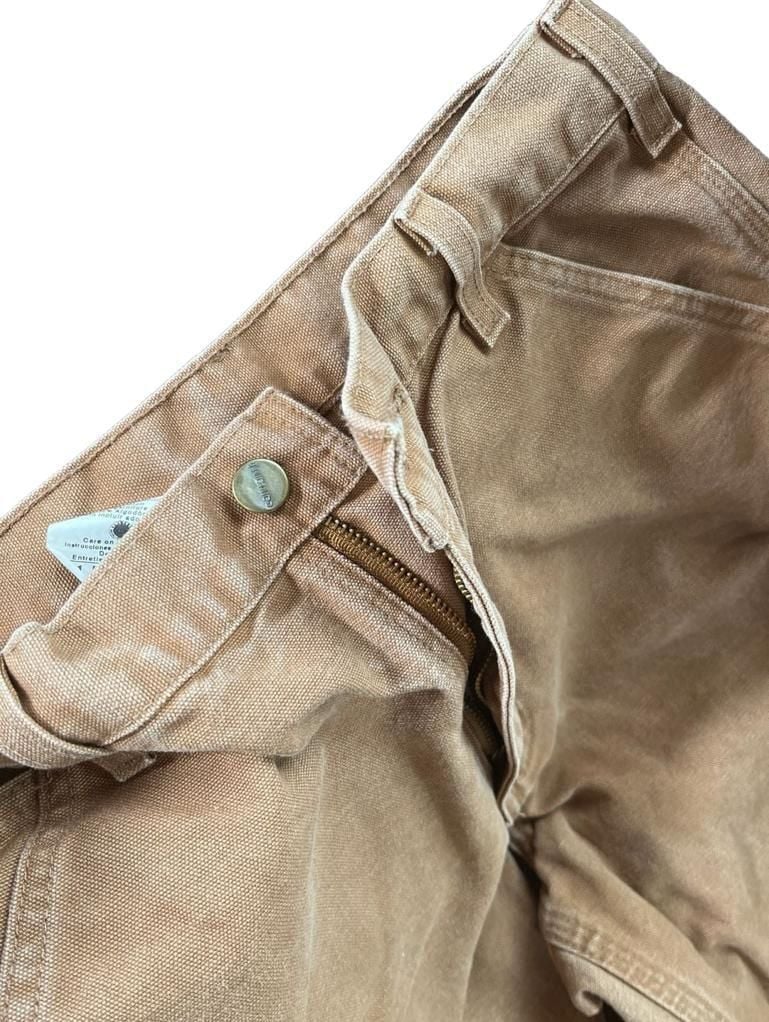 Vintage Carhartt B11 BRN Washed Duck Work Dungaree Carpenter Pants 31x32 6