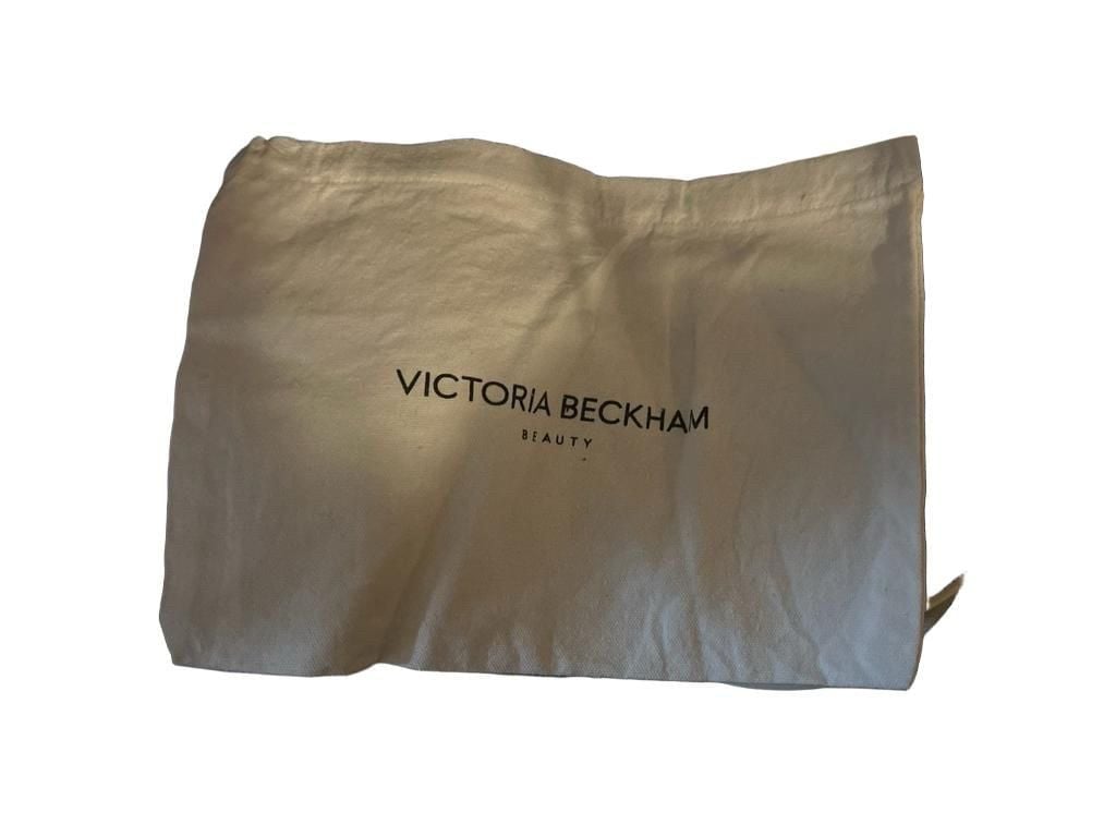 Victoria Beckham Beauty White Canvas Drawstring Dust Bag Makeup Pouch 2
