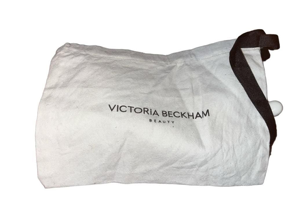 Victoria Beckham Beauty White Canvas Drawstring Dust Bag Makeup Pouch 3