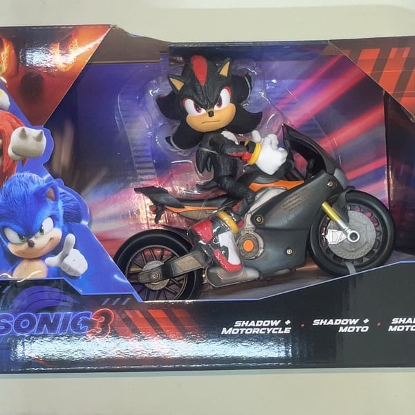 Sonic The Hedgehog 3 Shadow Action Figure With Motorcycle
