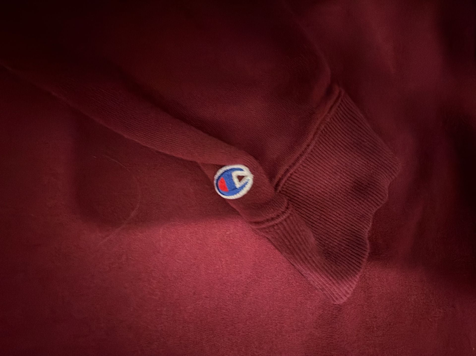 Champion Long Sleeve French Terry Crewneck Pullover Sweatshirt Size M Burgundy 5