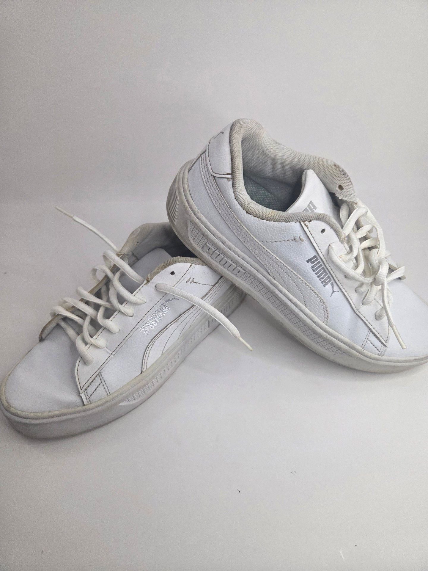 Puma Smash Platform v3 Sneakers White Silver 2