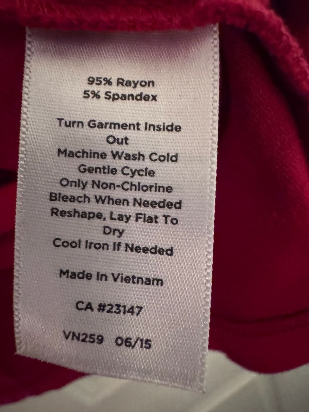 Talbots Cowl Neck Top Size M Red Long Sleeve Rayon Spandex 4
