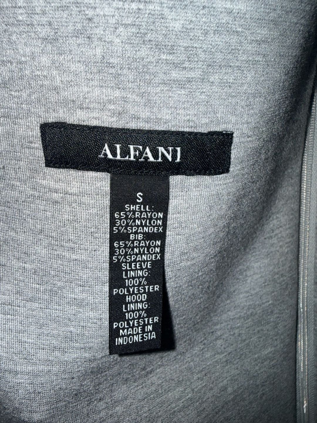 Alfani Men's Grey Hooded Blazer Jacket Size S Rayon Blend Zip Up Hoodie 3