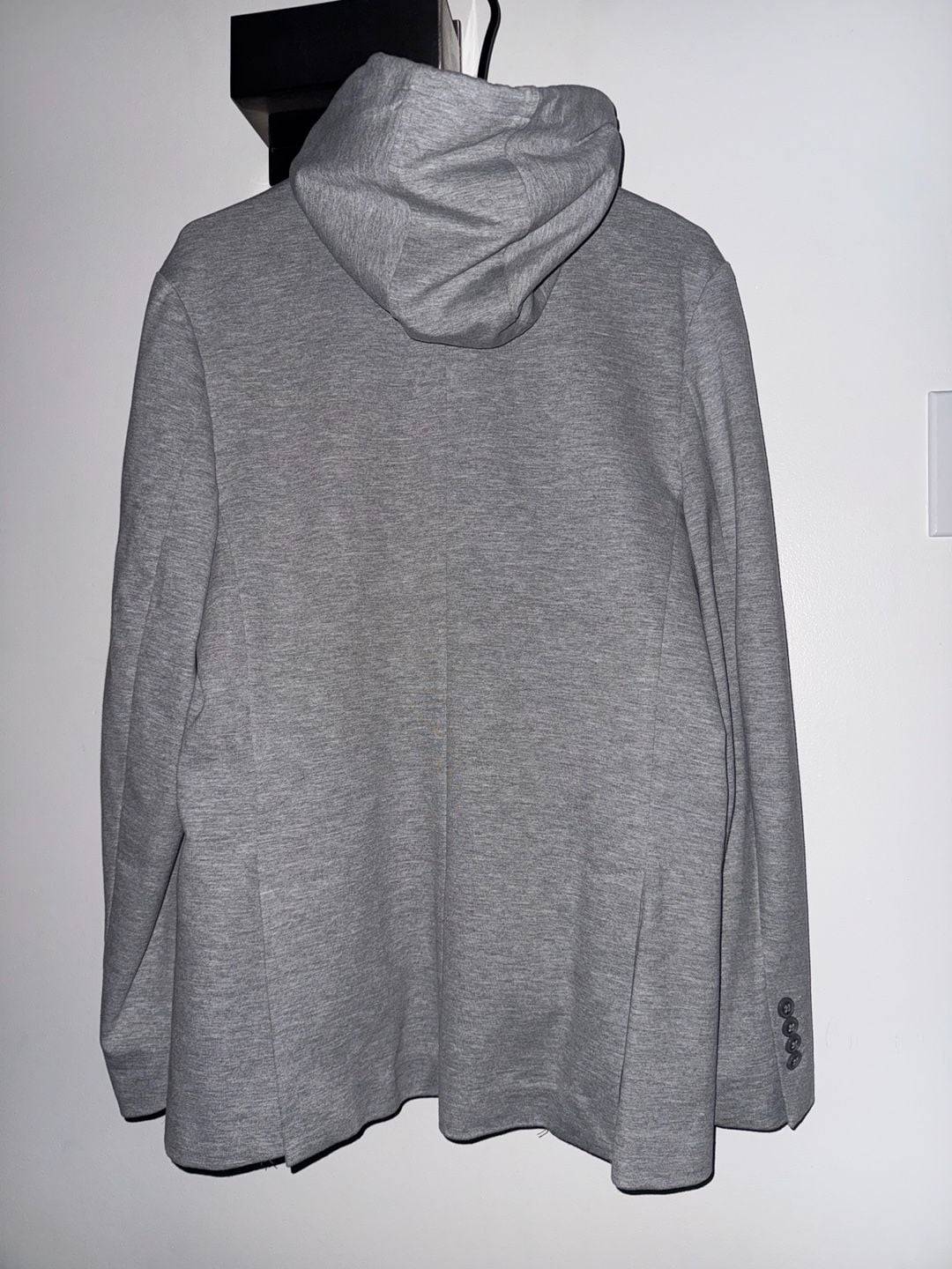 Alfani Men's Grey Hooded Blazer Jacket Size S Rayon Blend Zip Up Hoodie 5