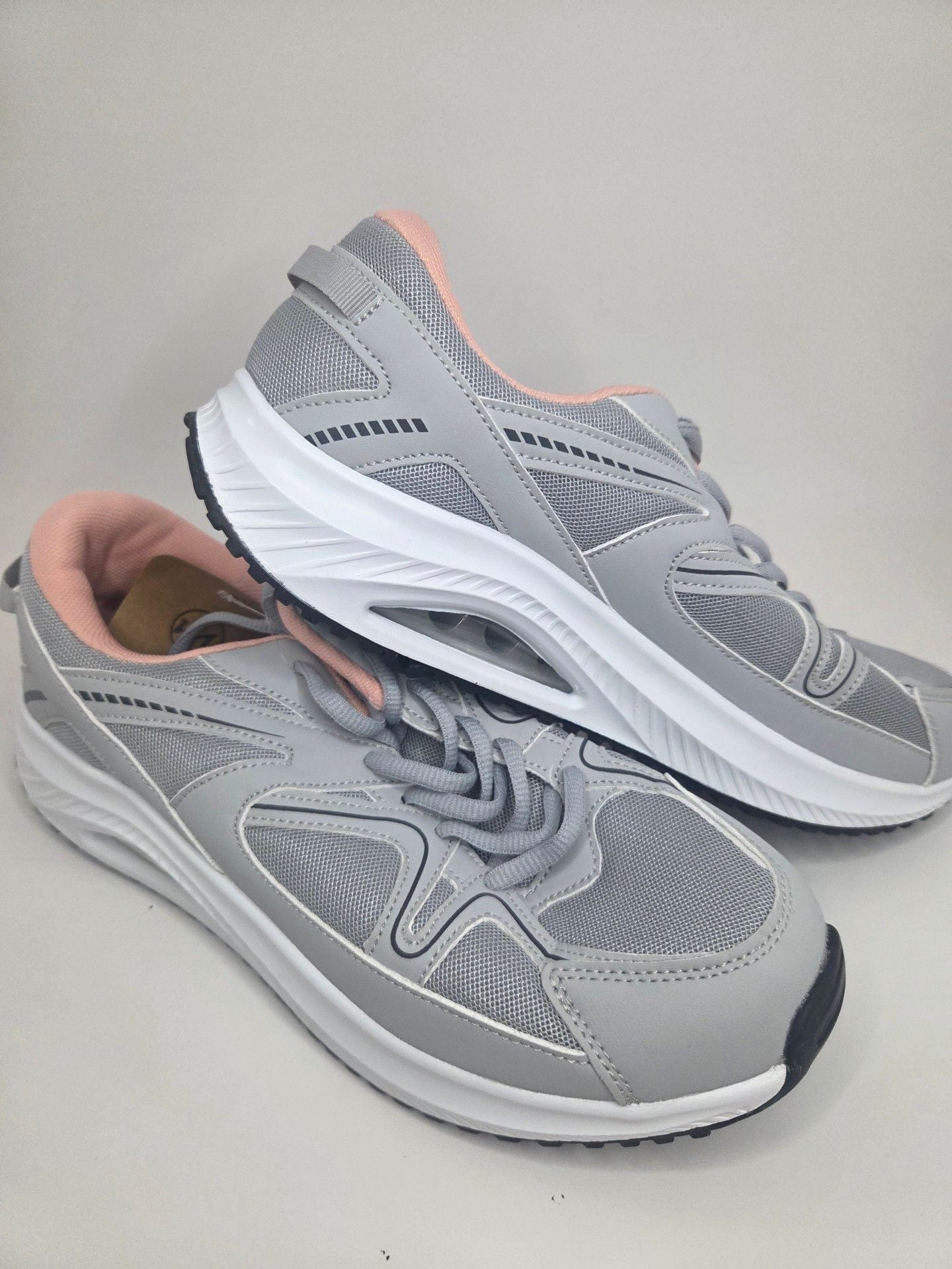 Autper Womens Walking Shoes Size 10.5 Gray Pink Orthotic Sneakers 2