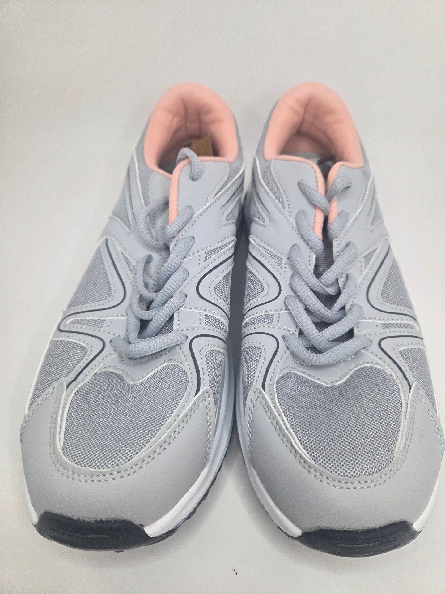 Autper Womens Walking Shoes Size 10.5 Gray Pink Orthotic Sneakers 3