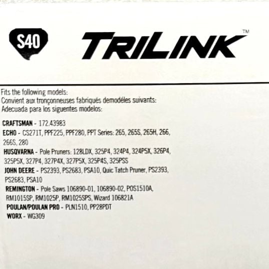 TriLink S40 10” Chainsaw Chain 2 Pack 40DL 3/8 LP .050 15040X2TLW New 4