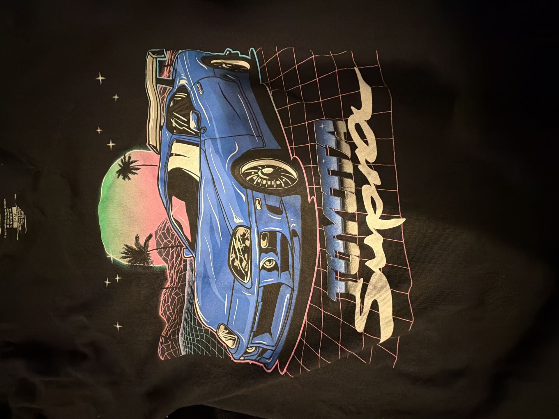 Toyota Supra Retro Graphic T-Shirt Black Size Small 3