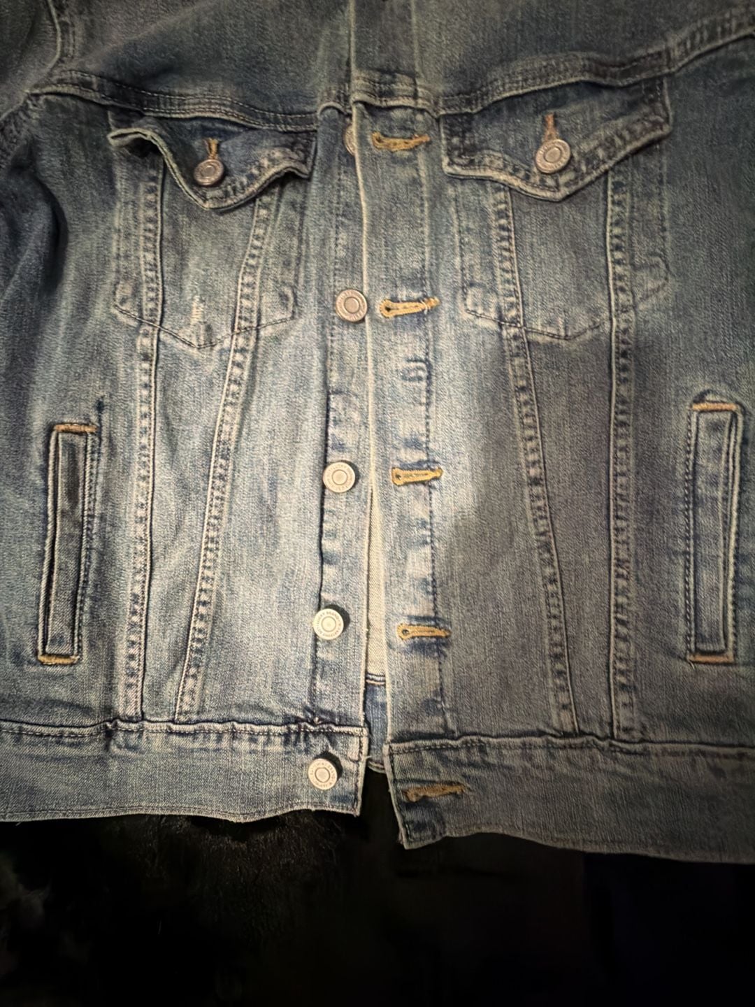 Lucky Brand The Obby Rucker Denim Jacket Size XS Light Blue Trucker Jacket 3
