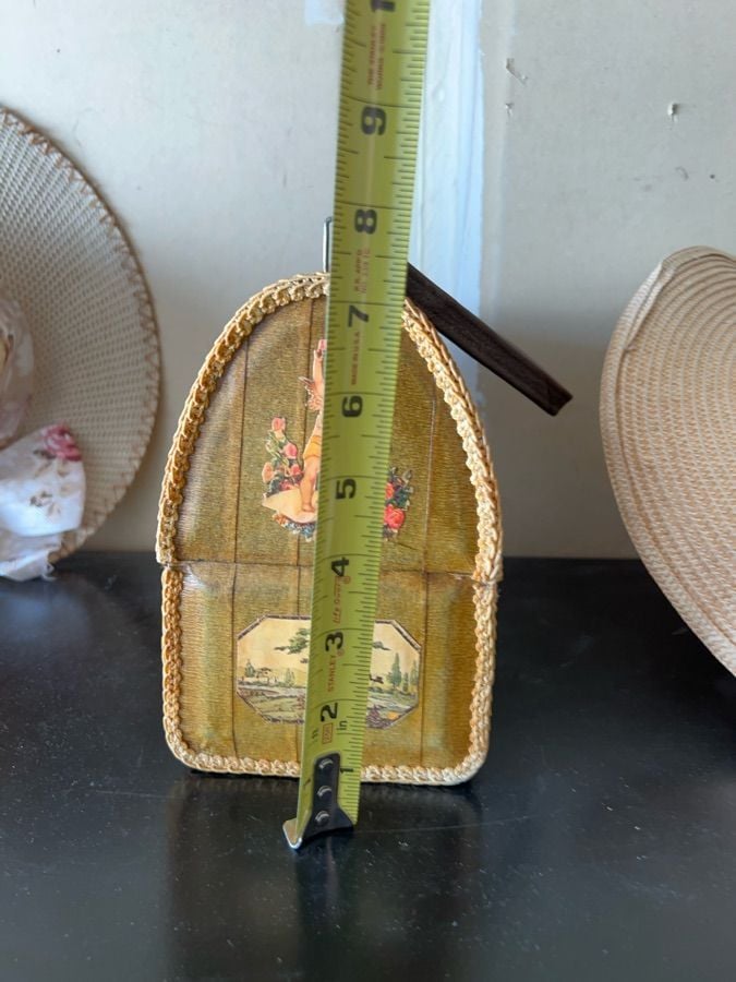 Vintage Anton Pieck Decoupage Art Wooden Box Purse 7