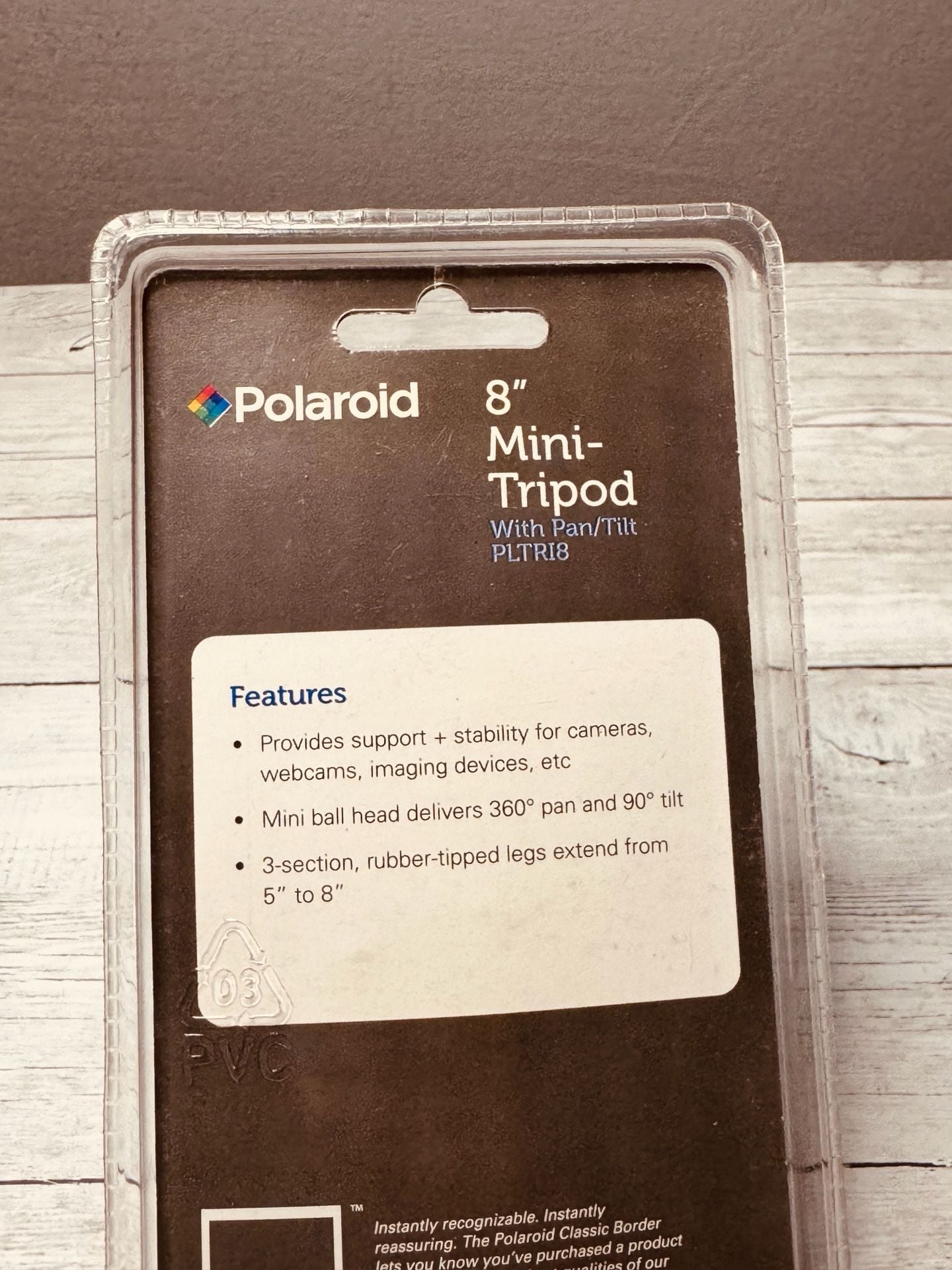 Polaroid 8 Mini-Tripod With Pan/Tilt PLTRI8 5