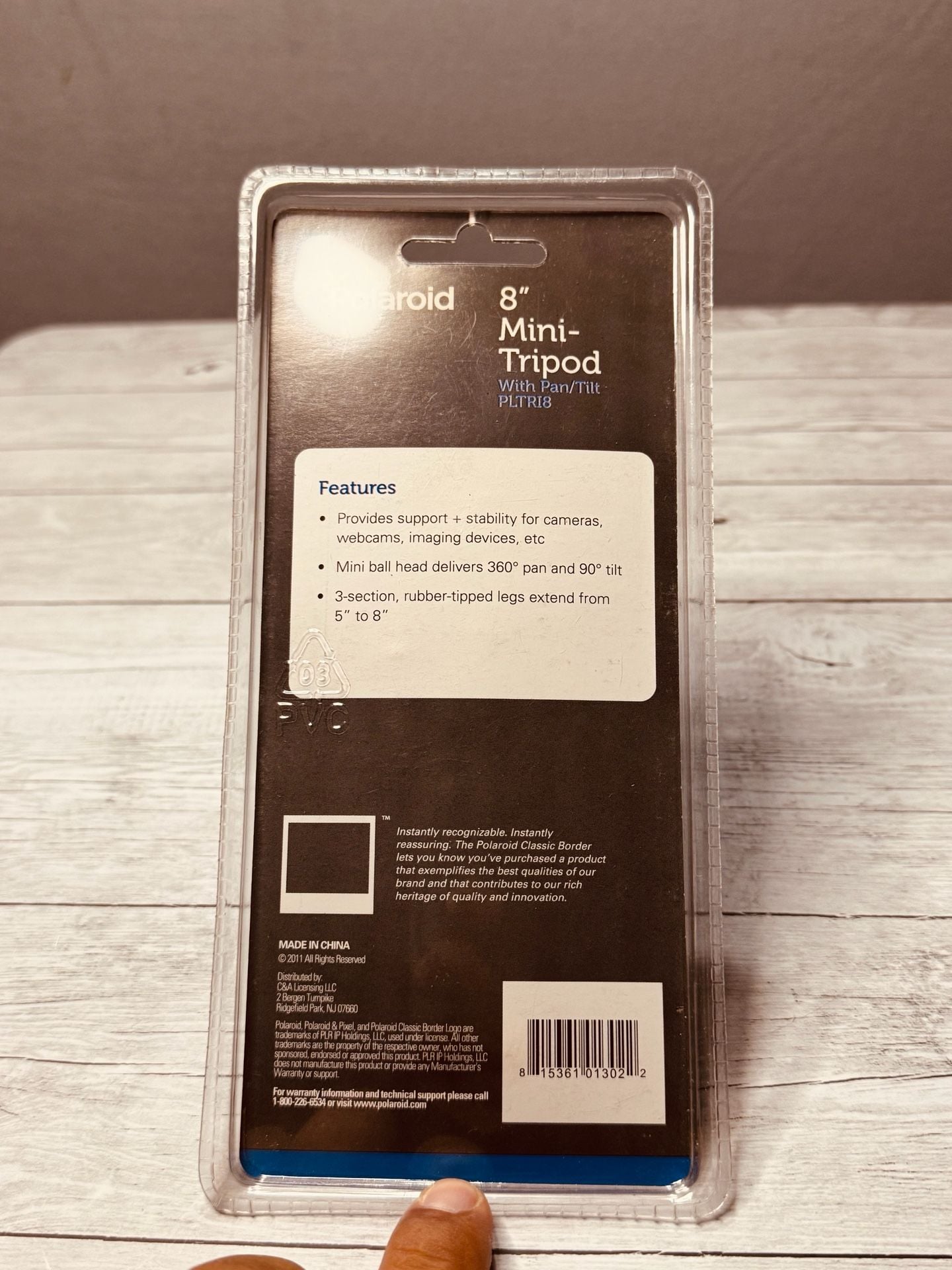 Polaroid 8 Mini-Tripod With Pan/Tilt PLTRI8 6