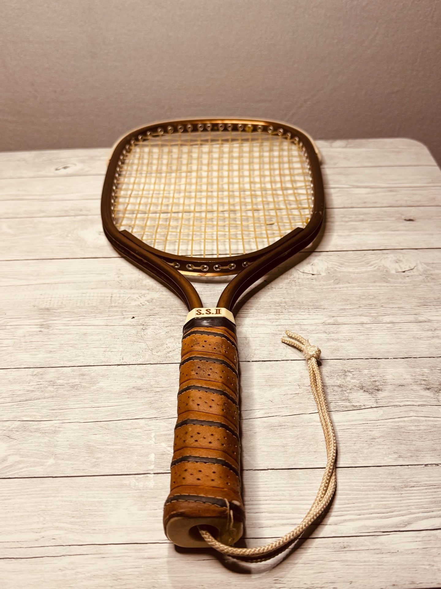 S.S.II Size 4 1/4 Racquetball Racket Brown Vintage 1