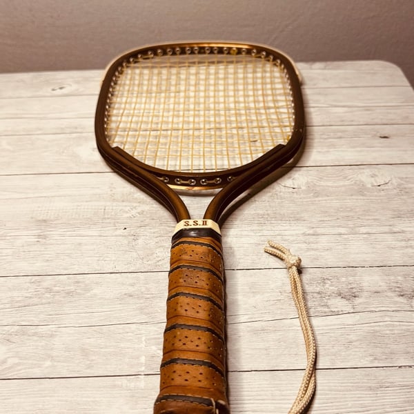 S.S.II Size 4 1/4 Racquetball Racket Brown Vintage