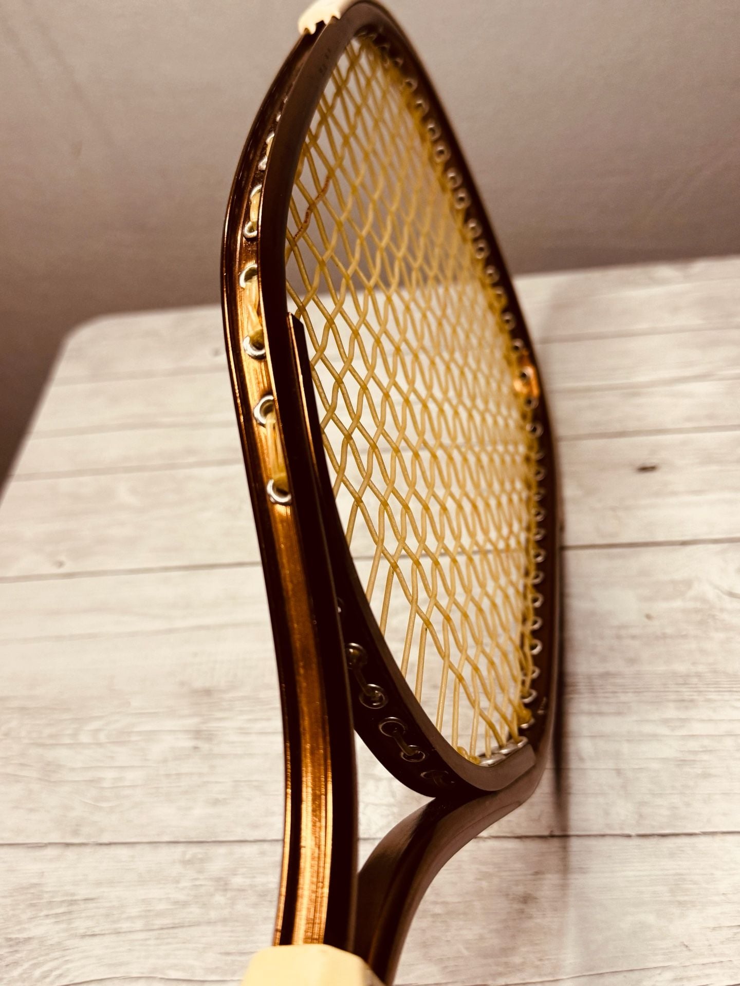 S.S.II Size 4 1/4 Racquetball Racket Brown Vintage 8
