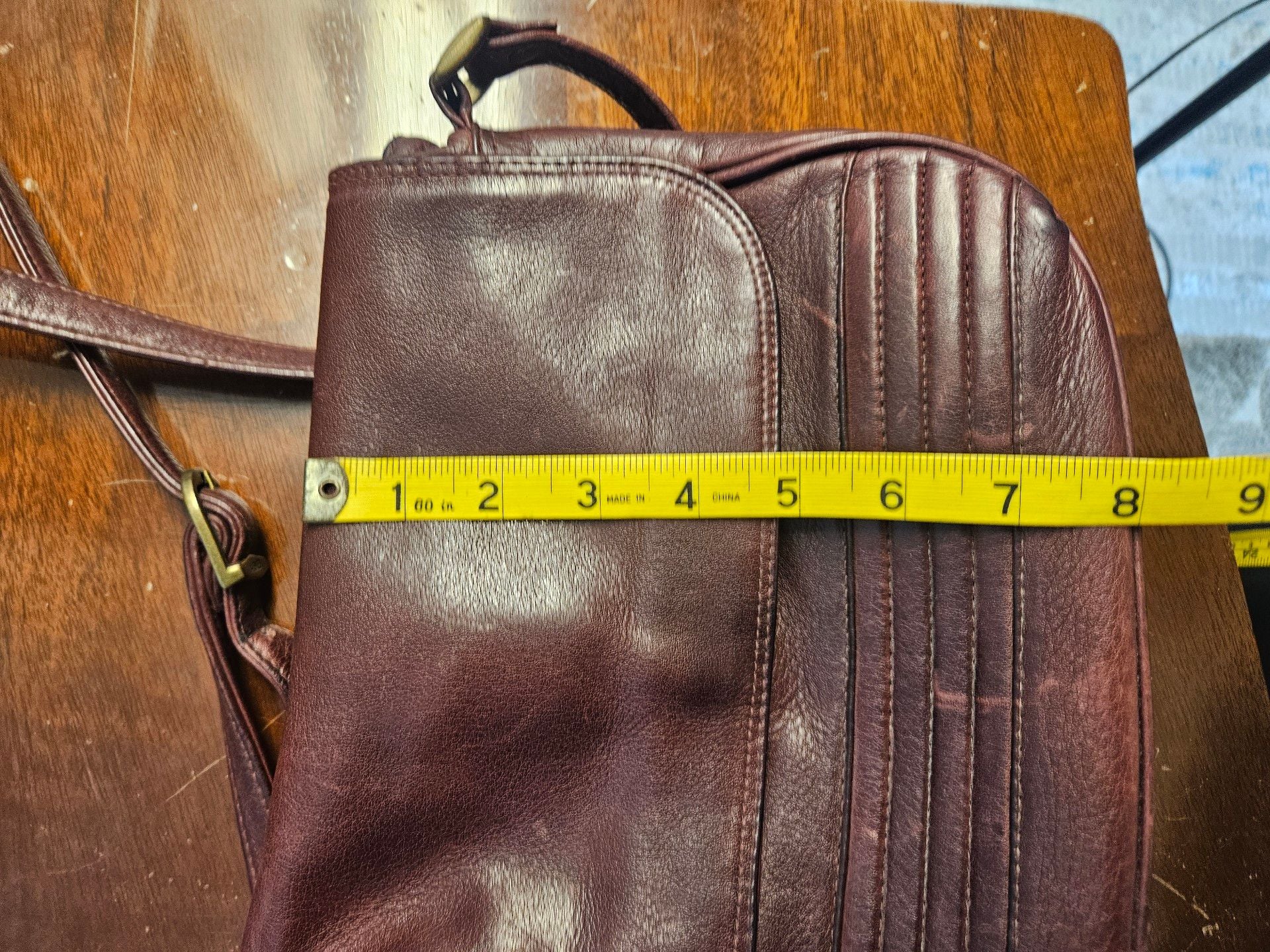 Etienne Aigner Burgundy Leather Shoulder Crossbody Bag 8