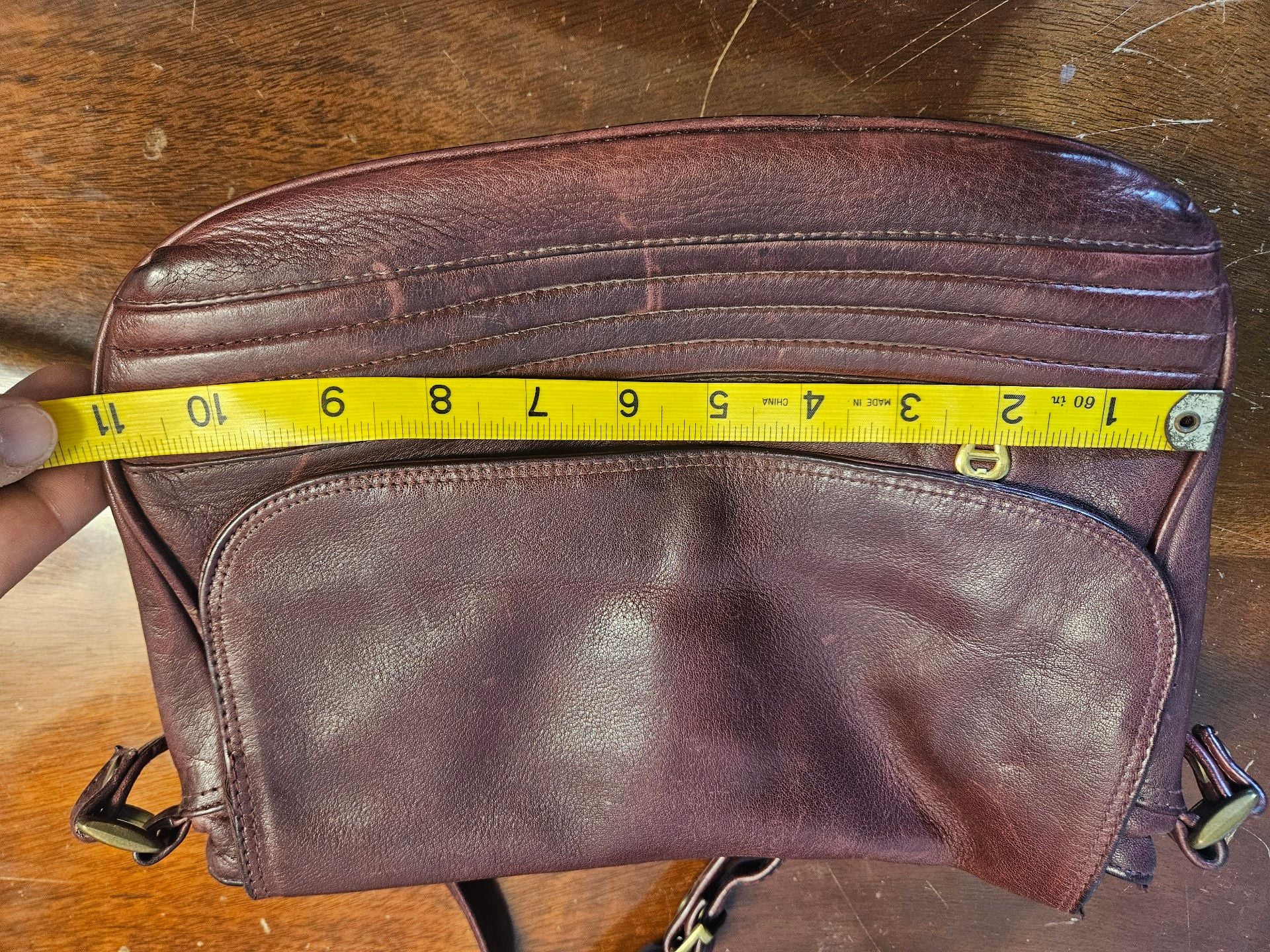 Etienne Aigner Burgundy Leather Shoulder Crossbody Bag 9
