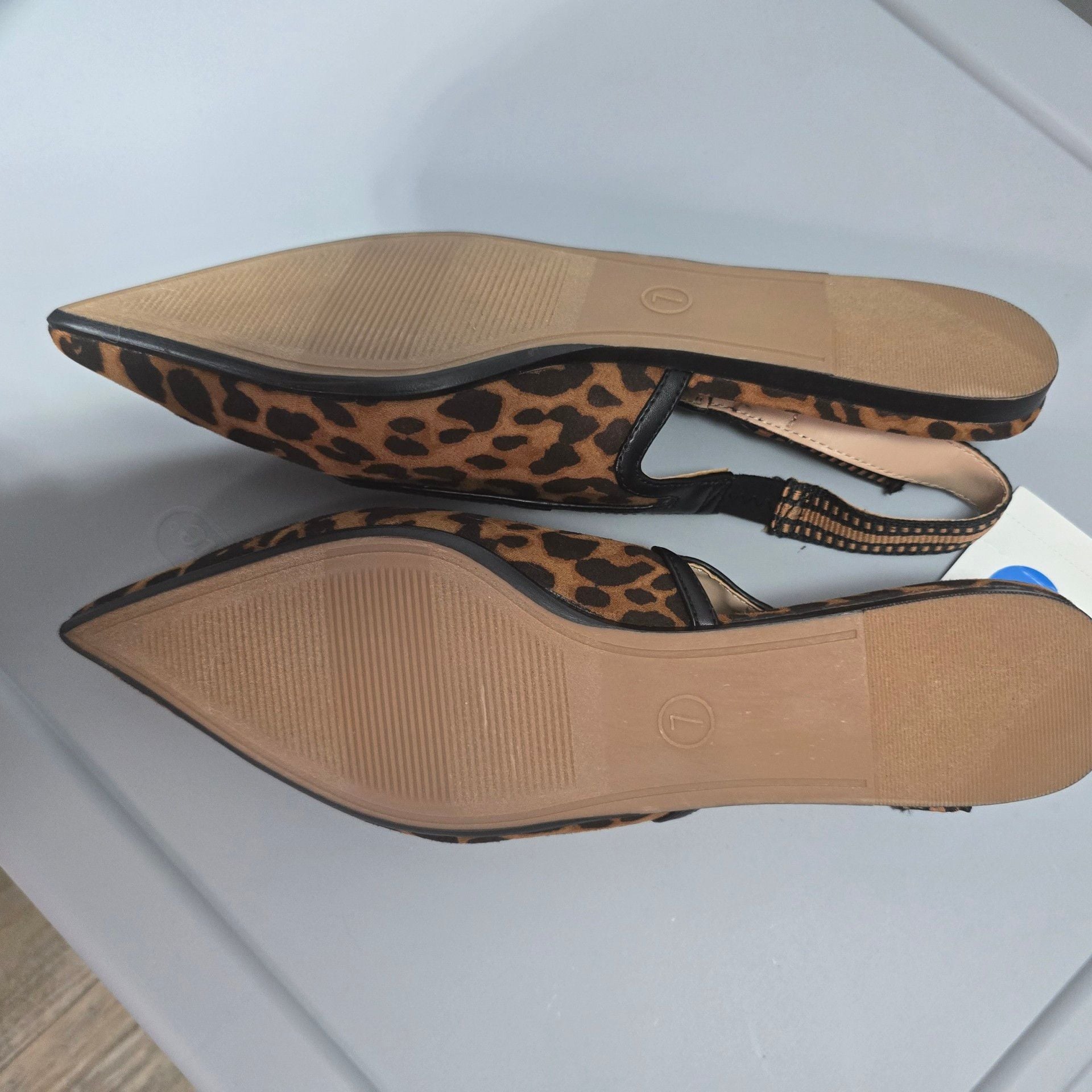 A New Day Slingback Flats Size 7 Leopard Print 3