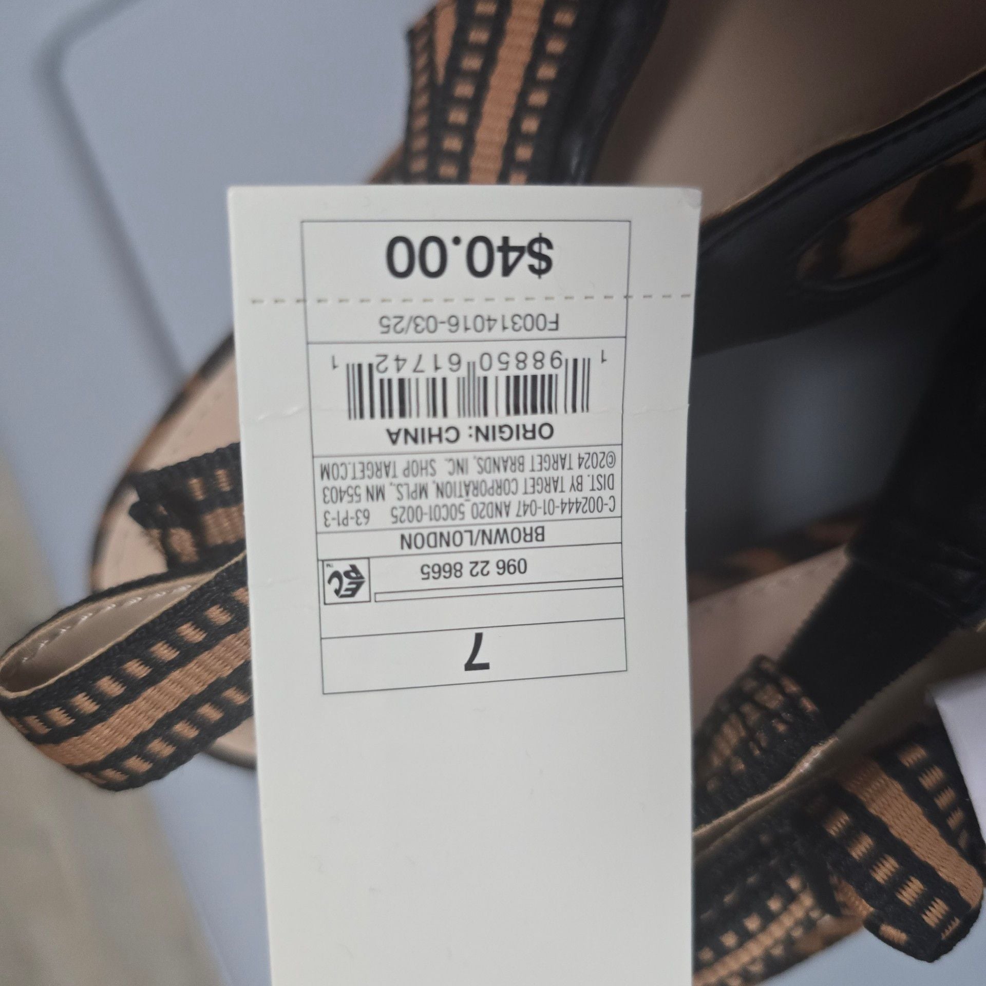 A New Day Slingback Flats Size 7 Leopard Print 5