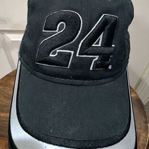 Chase Authentics Jeff Gordon #24 Black Reflective Gray Flame NASCAR Hat