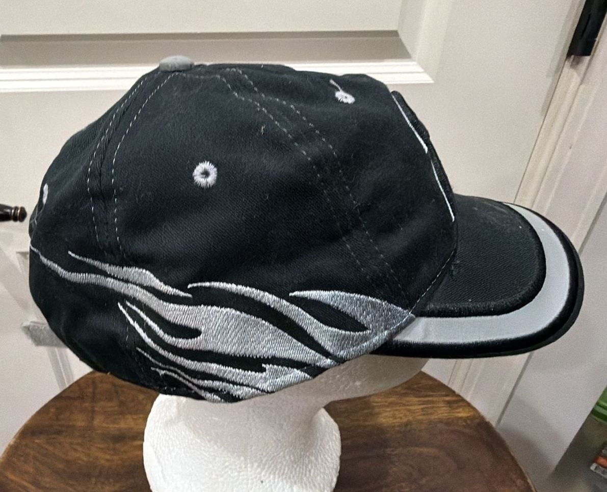 Chase Authentics Jeff Gordon #24 Black Reflective Gray Flame NASCAR Hat 3