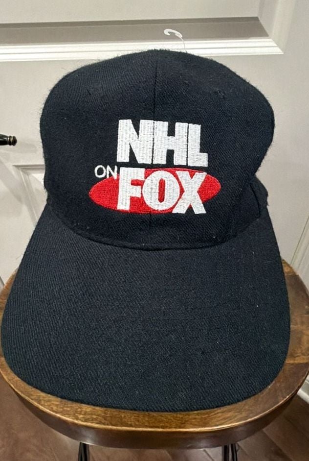 Vtg Fox Sports NHL On Fox Hat Black Adjustable Snapback Cap 90s 2