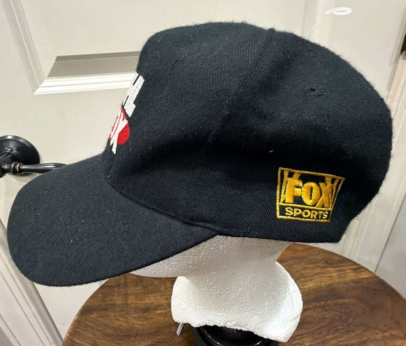 Vtg Fox Sports NHL On Fox Hat Black Adjustable Snapback Cap 90s 4