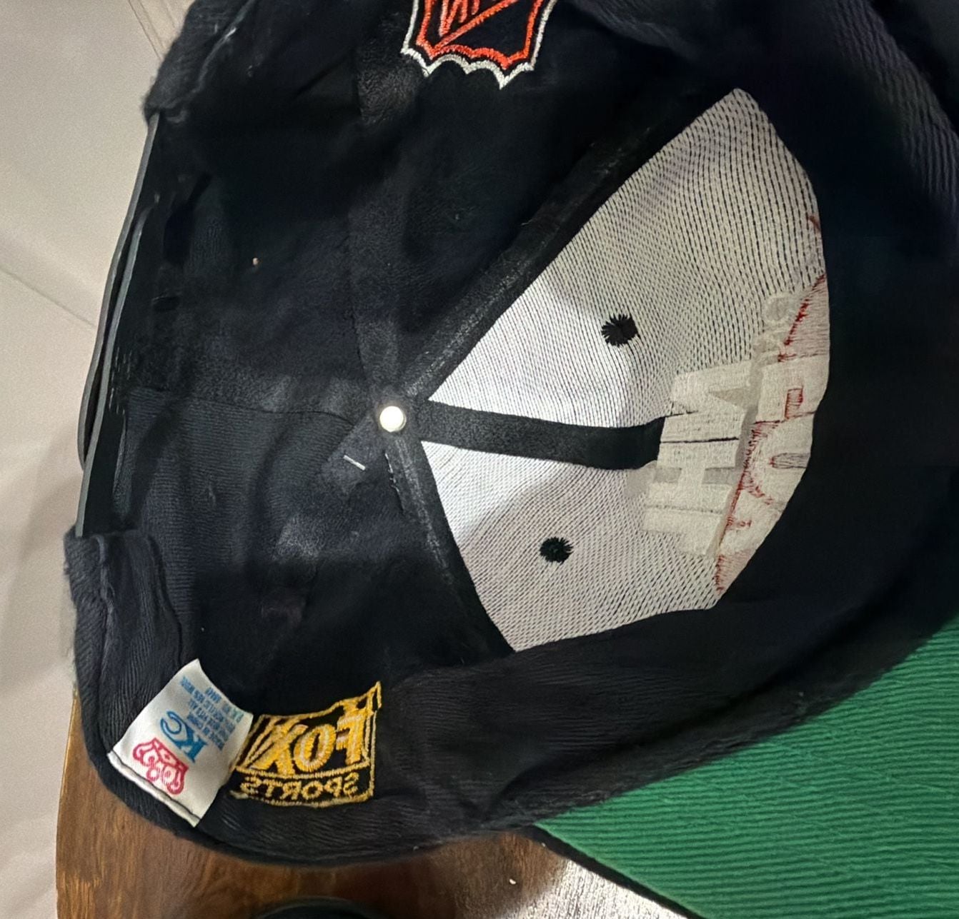 Vtg Fox Sports NHL On Fox Hat Black Adjustable Snapback Cap 90s 7